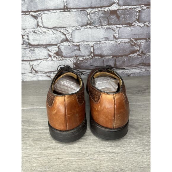 Allen Edmonds Norfolk Woven Brown Leather Oxfords Dress Shoes Men Sz 11.5D US/45 - Picture 4 of 16